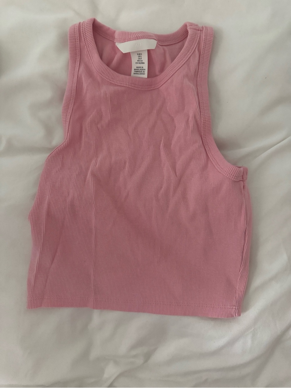 H&M Pink Ribbed Tank Top